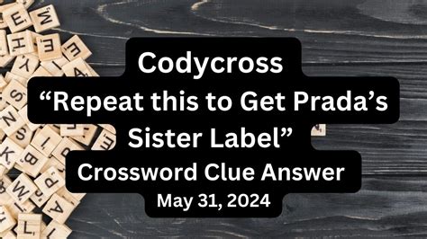 prada's sister brand crossword